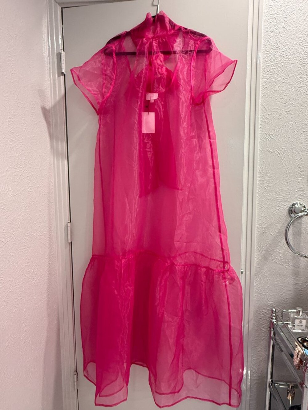 NWT Sugarlips Dime Organza Long Cami Dress OVERLAY ONLY XL - Picture 2 of 4